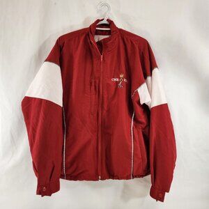 Royal Military College Track Jacket Mens Size Small Red White Canada RMC CMR
